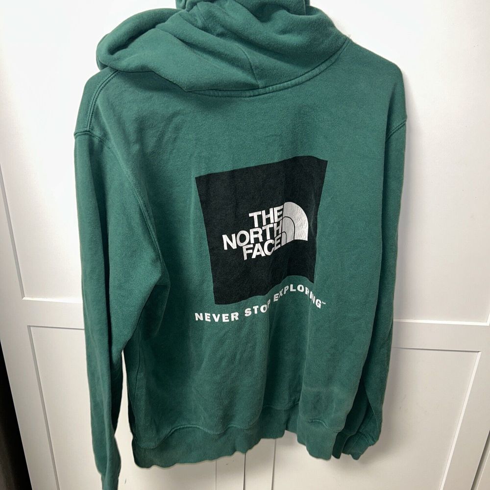 The North Face "Never‎ Stop Exploring" Green Men's Hoodie Jacket Size Large